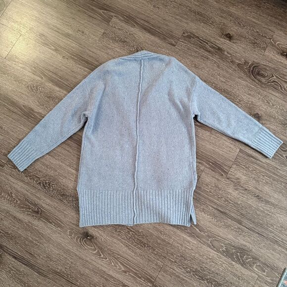 Woolovers Light Blue Lambswool Cashmere Open Sweater - Picture 7 of 7